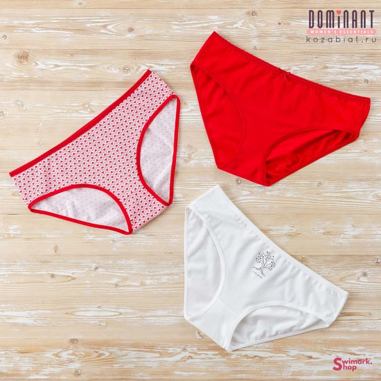 Трусики женские DOMINANT 55000-222, FULL BRIEF, 3 шт. в уп.