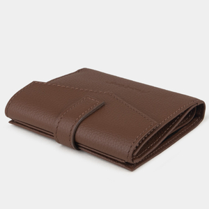 Кожаный кошелек, теленок цвета шоколад