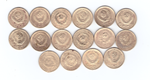 Набор 2 копейки (16 шт)1926,30,31,34,36-38,46,48-50,52,53,55-57(4) VF+
