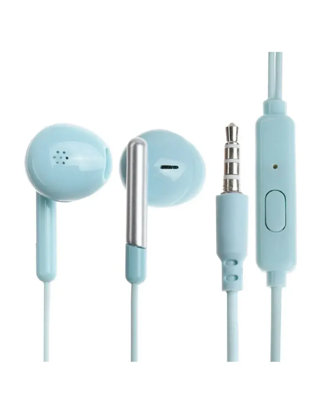 Наушники R-8, проводные, вкладыши, микрофон, 1 м, Jack 3.5 м