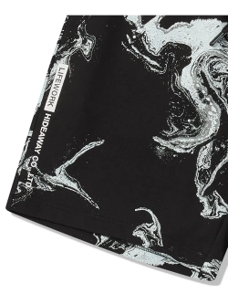 Шорты с принтом "мрамор"