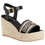 DIOR Dway One Strap Sandals 9.5cm Women"s Black