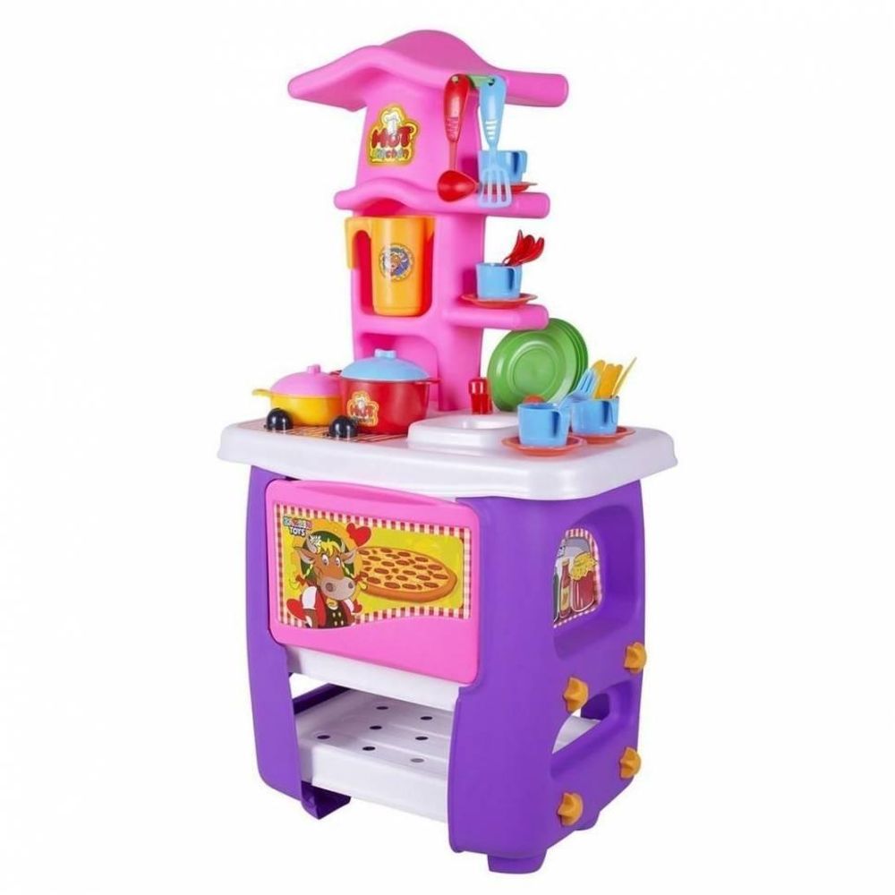 Кухня игровая Hut Kitchen с набором, 32 предм., фиолет.-розов. (Орион)