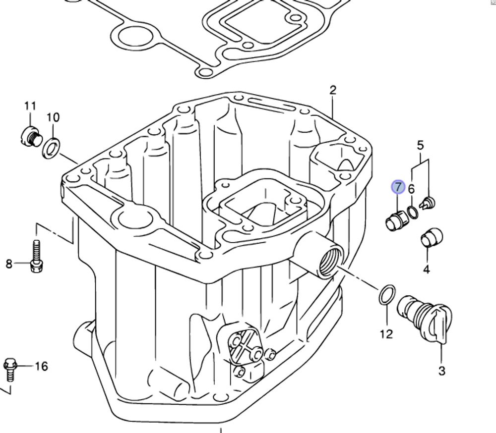 Втулка корпуса индикатора воды для Suzuki DF25-DF140