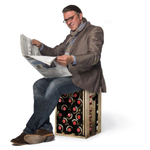 Табурет картонный edelzwicker, 32,5х32,5х44 см