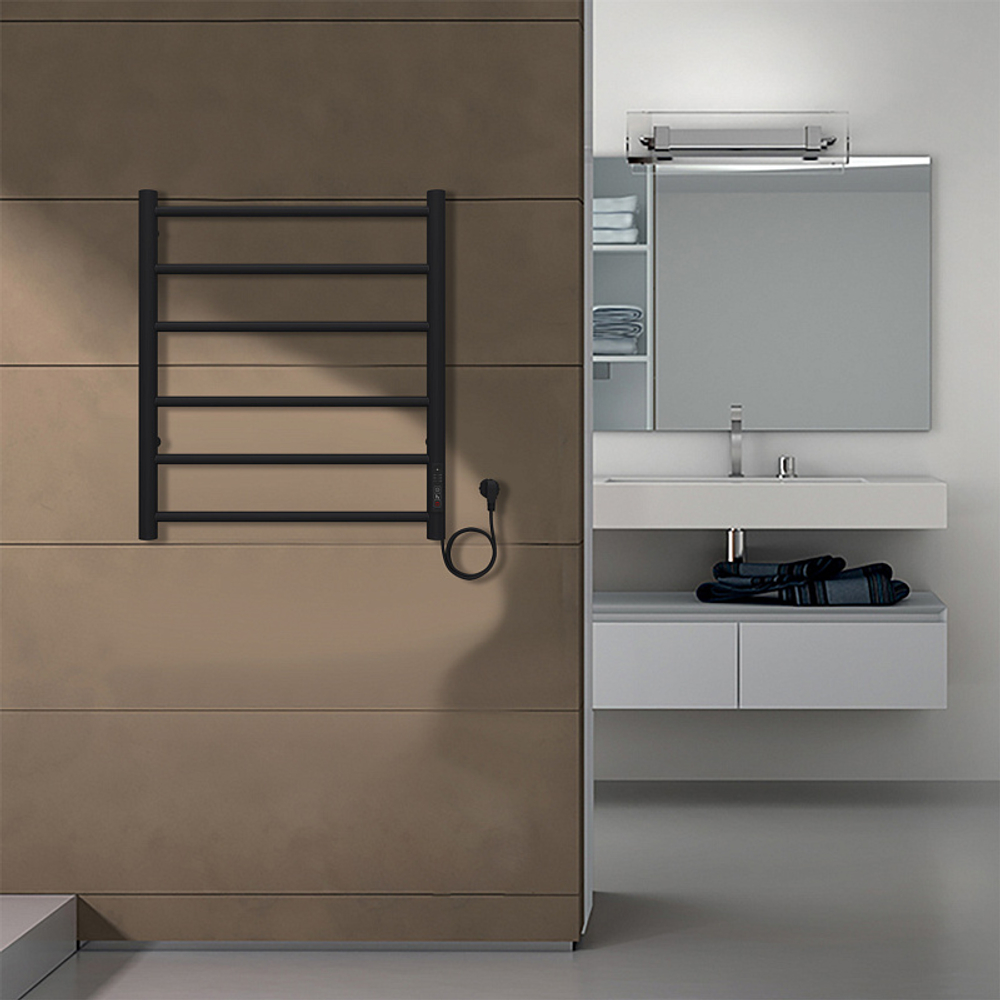 Полотенцесушитель электр. Azario Parma 53.2х60, Черный