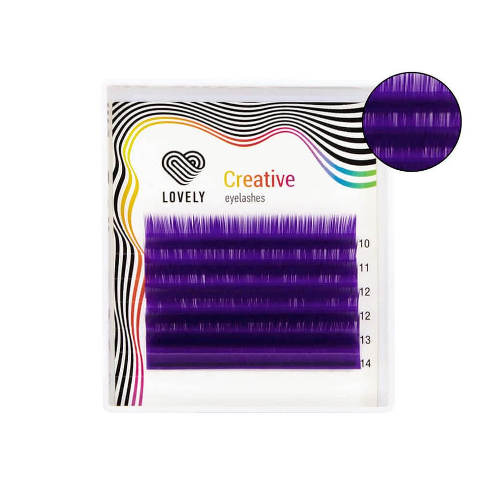 Lovely mix Color фиолетовые D/0.10×7-11mm (6 линий)