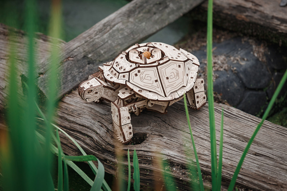 Конструктор деревянный 3D EWA Механическая Черепаха