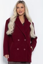 Пальто Я в теме (бордовое) Б12485-7 LT Collection