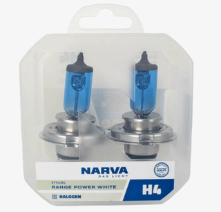 Автолампа H4 12V 60/55W P43t Narva RANGE POWER WHITE 4500K (к-т2шт) 48680RPW+4500K