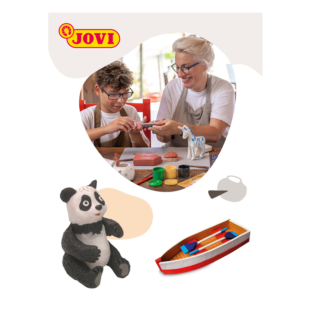 Паста для моделирования JOVI, отвердевающая, терракотовый, 250г, вакуумный пакет