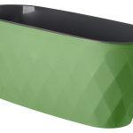 Горшок для цветов пластиковый 5л «Laurel» с дренажной вставкой зеленый