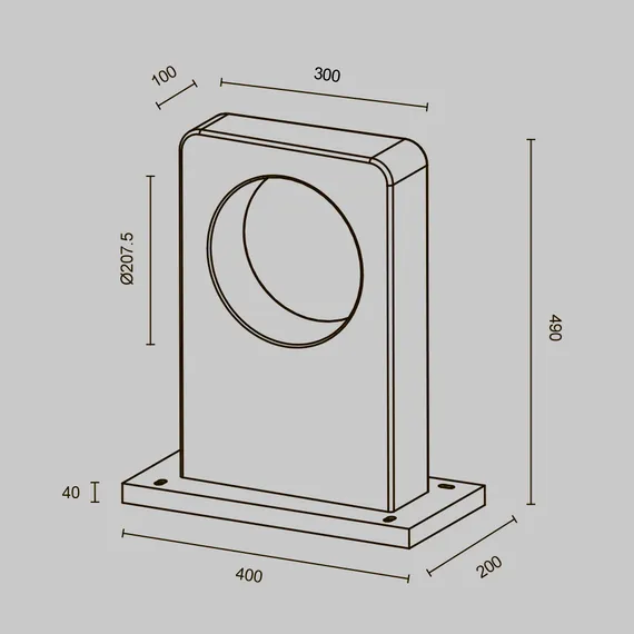 Ландшафтный светильник Бетон / Betone 3000К 7Вт IP 65 Outdoor o469fl-l7cm3k