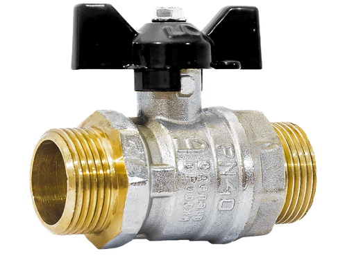 Кран шаровой латунный LD Pride 47.25.Н-Н.Б Ду 25 Ру 40 нр-нр, (бабочка)