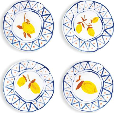 Набор десертных тарелок &K Amsterdam Lemon Moroccan, 4 предмета, каменная керамика, 16 см, разноцветные