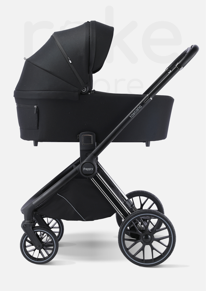 Peppy Коляска детская Toscana 2 в 1 Black (черный)