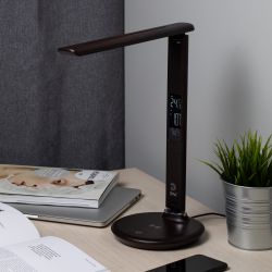 Настольный светильник ЭРА NLED-505-10W-BR светодиодный коричневый | Светодиодные настольные лампы