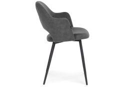 Стул на металлокаркасе Гутрид прошивка ромбы сзади темно-серый / черный