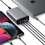 Сетевое зарядное устройство Satechi мощностью 108 Вт (2 USB-C, 2 USB-A) Настольный многопортовый мощный адаптер питания. Есть поддержка PD
