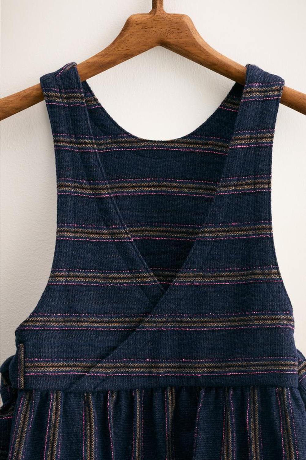 ZARA TIMELESS — САРАФАН В ПОЛОСКУ С БАНТАМИ, АНТРАЦИТОВО-СЕРЫЙ