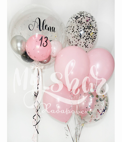 Набор для Девушки 110 розовый с конфетти