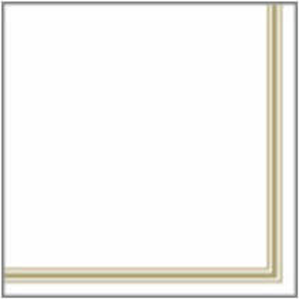 РАМКА ЗОЛОТАЯ Салфетки DE LUXE 24*24 ,3 слойные *15
