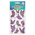 Наклейки-тату переводные "Блестящие", 15,5х9,5 см, ассорти 8 видов, FUNSTER (ФАНСТЕР), 666107