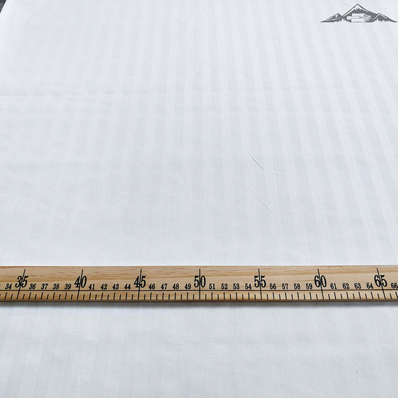 Поплин-страйп, цв.Белый | ш.220 см | 115 г/м² | хлопок-100%