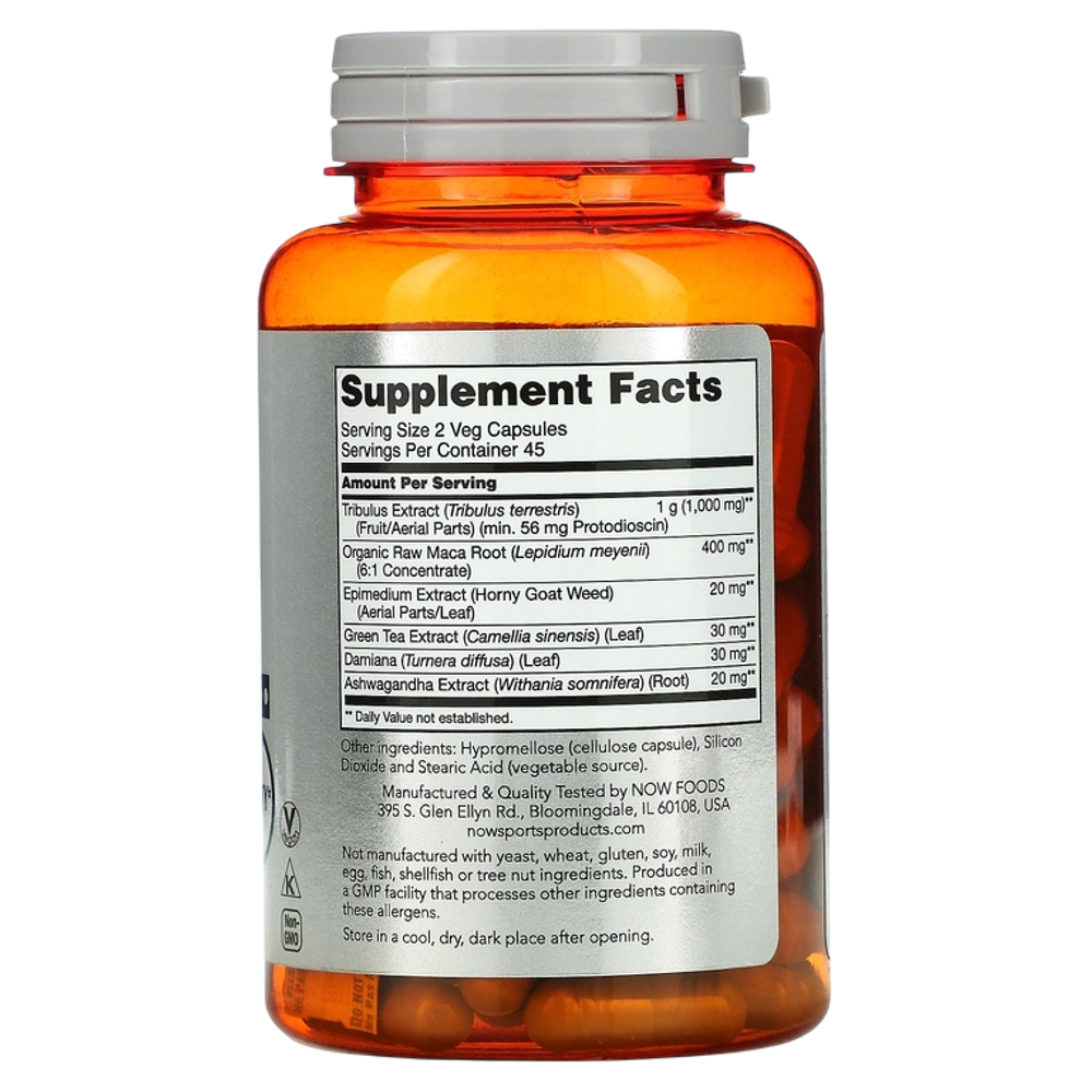 Now Sports Tribulus Extreme 90 Veg Capsules , Трибулус Экстрим