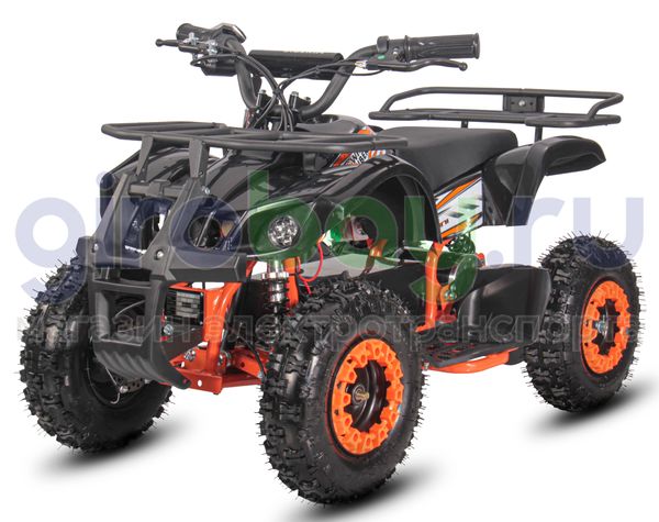 Детский электроквадроцикл WHITE SIBERIA SNEG MINI 1000W - Оранжевый фото №1