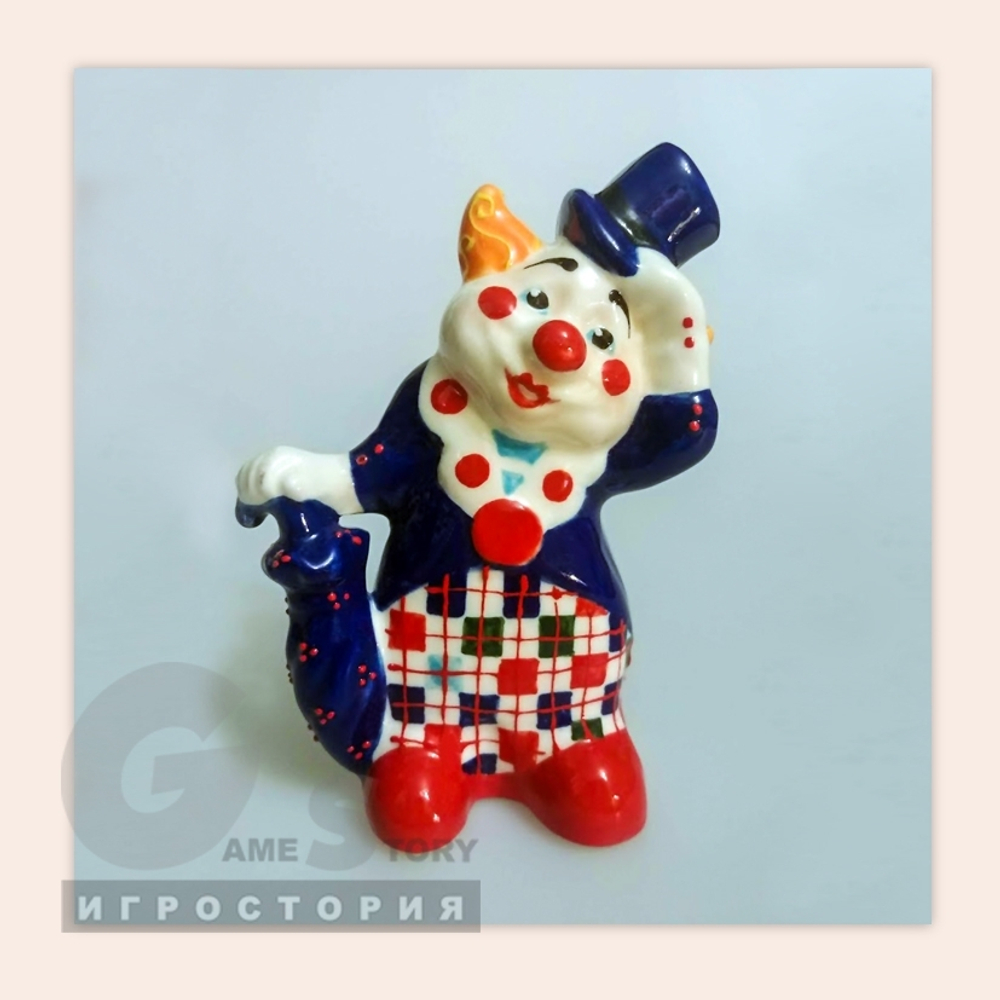 Керамическая статуэтка "Клоун с зонтом"