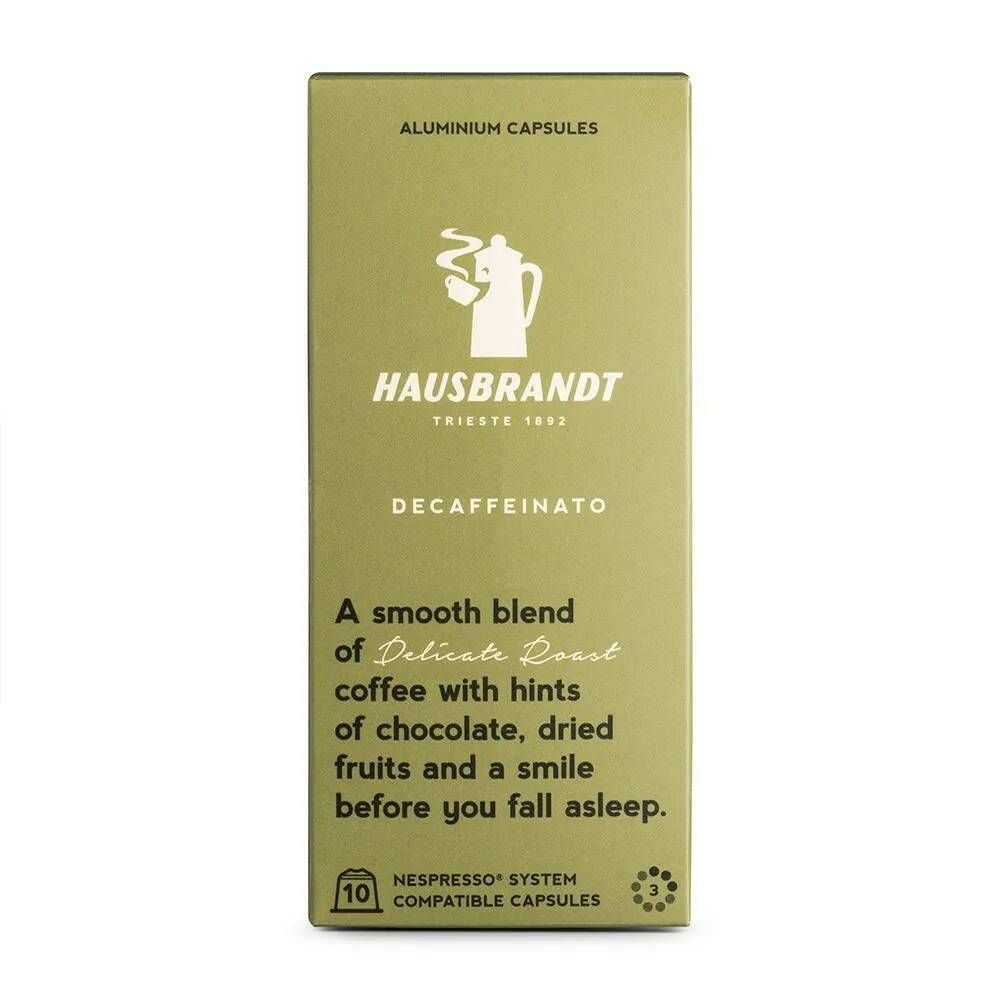 Кофе в капсулах Hausbrandt Decaffeinato, 4 упаковки по 10 шт