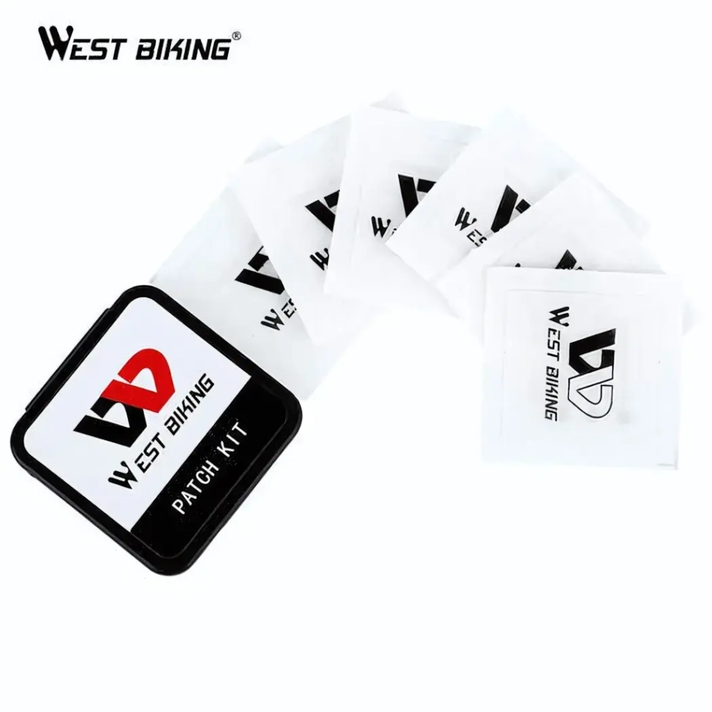 Набор для ремонта в футляре West Biking YP0719231: 6 заплаток, абразив