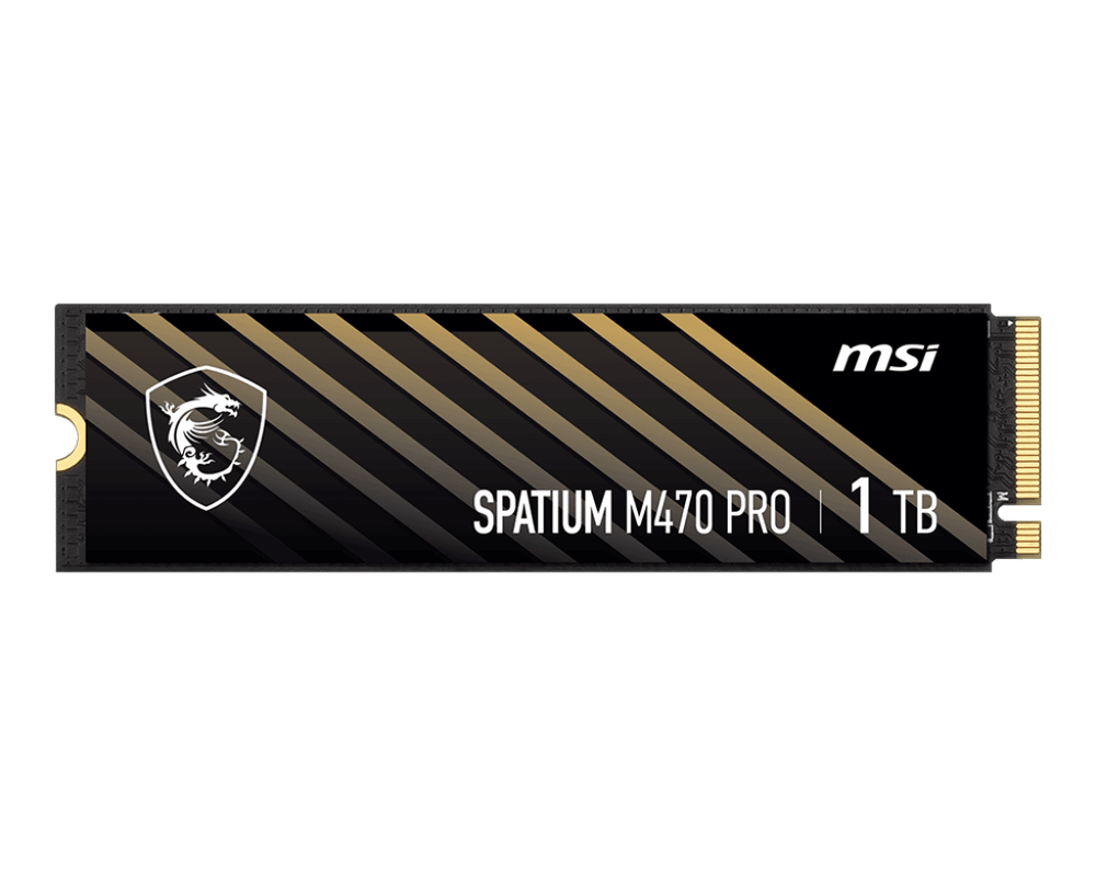Твердотельный накопитель 1000Gb SSD MSI SPATIUM M470 PRO PCIe 4.0 NVMe M.2 1TB R6000Mb/s W4500MB/s