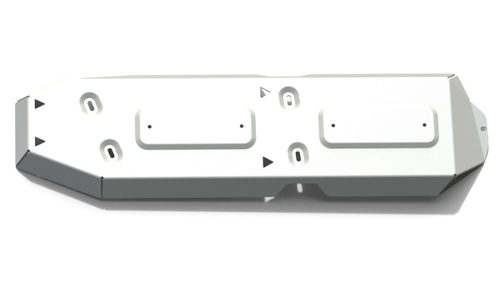 Защита топливного бака Rival для Volkswagen Amarok (V - 2.0D) 2010-2016/Volkswagen Amarok I рестайлинг (V - 2.0D; 3.0D) 2016-2019, штампованная, алюминий 4 мм, с крепежом, 333.5821.1