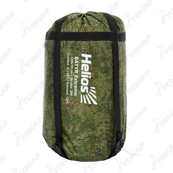 Спальный мешок Helios БАТЫР EXTREME (220*70) Stratex 200 КМФ цифра