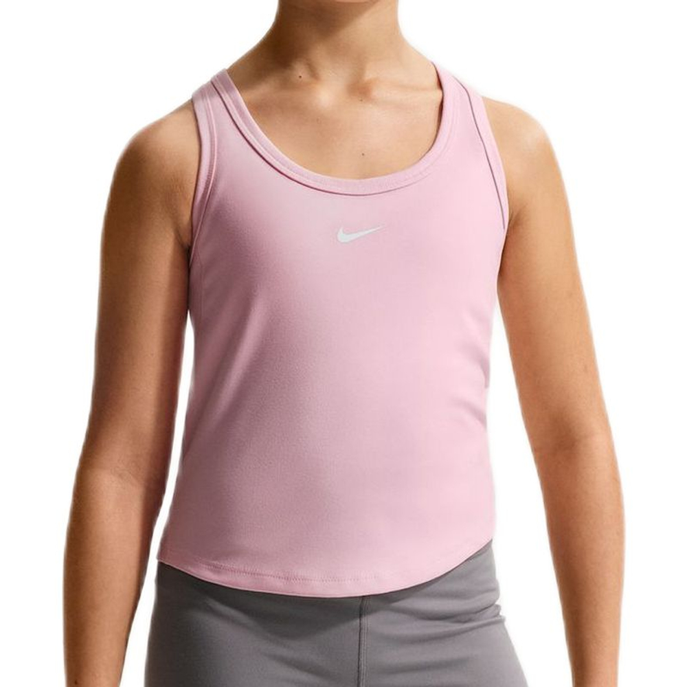 Футболка для девочки Nike Kids Dri-Fit One Fitted Tank - med soft pink/white
