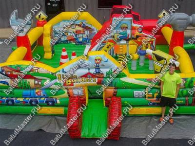 Коммерческий надувной батут "Строительная площадка"