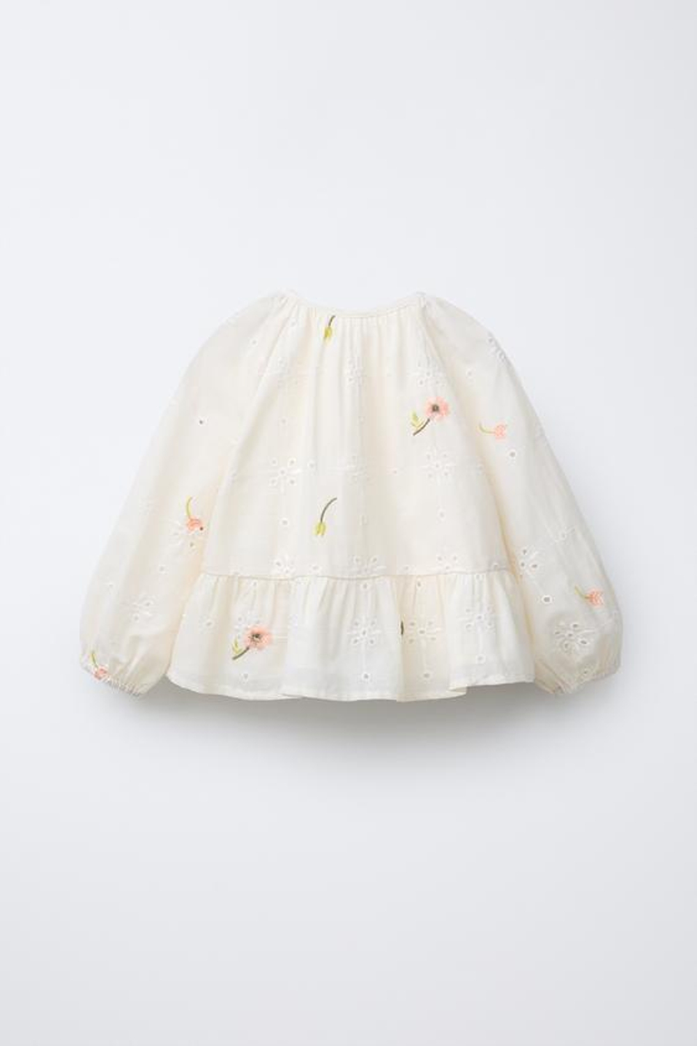 ZARA РУБАШКА С ВЫШИВКОЙ, БЕЛЫЙ