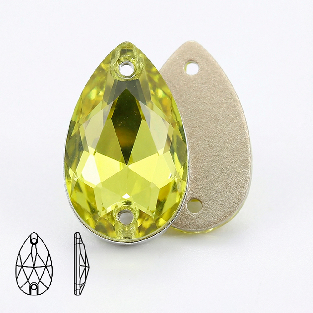 Стразы Teardrop / Pear Citrine