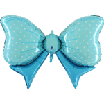 Шар фольгированный Бант 109 см (Голубой)