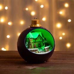 Светодиодная новогодняя фигура ЭРА EFIS-S04 композиция Шар мультиколор 3*АА 15*15*17 см