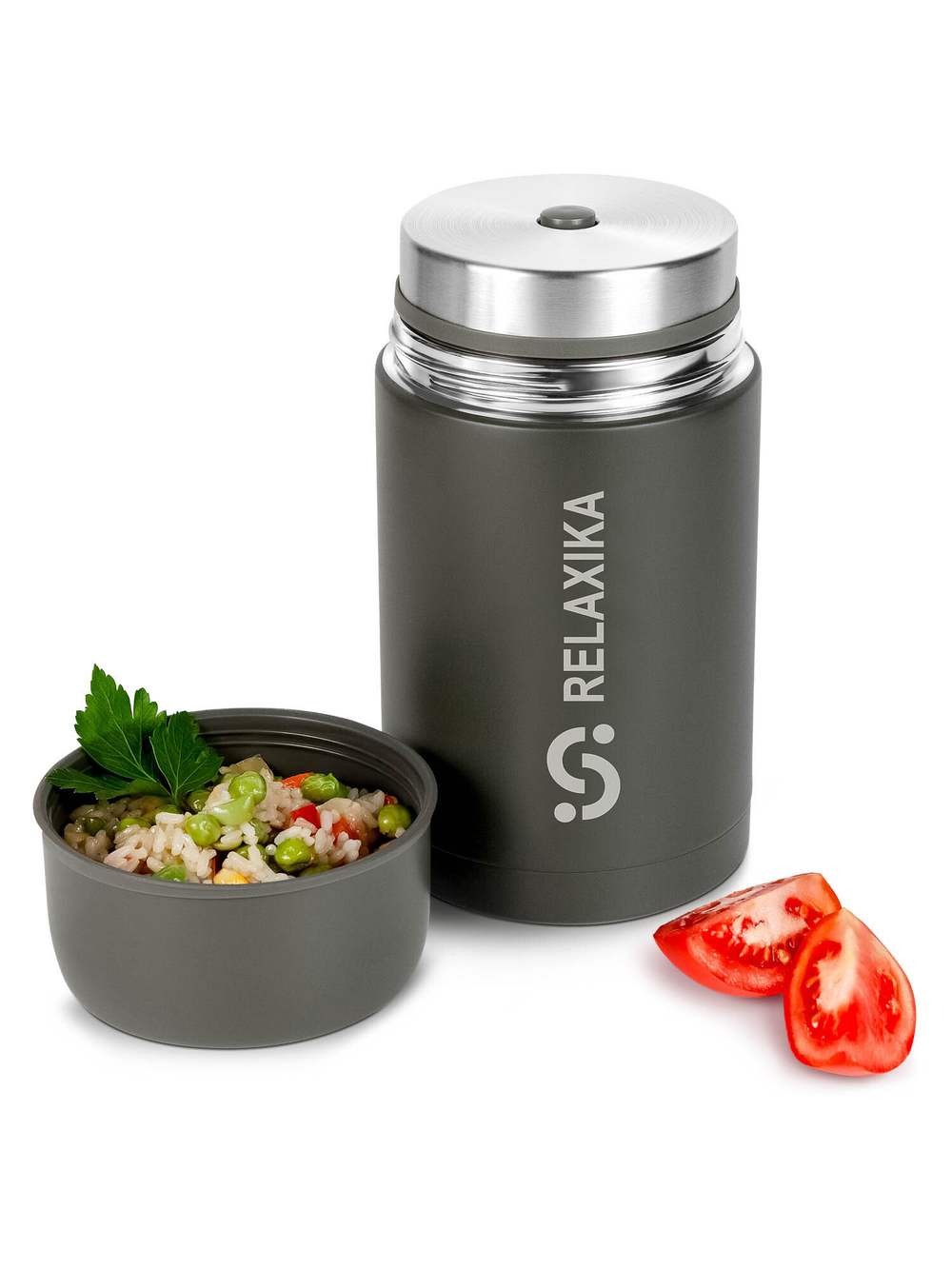 Термос для еды Relaxika 301 (1 литр), хаки
