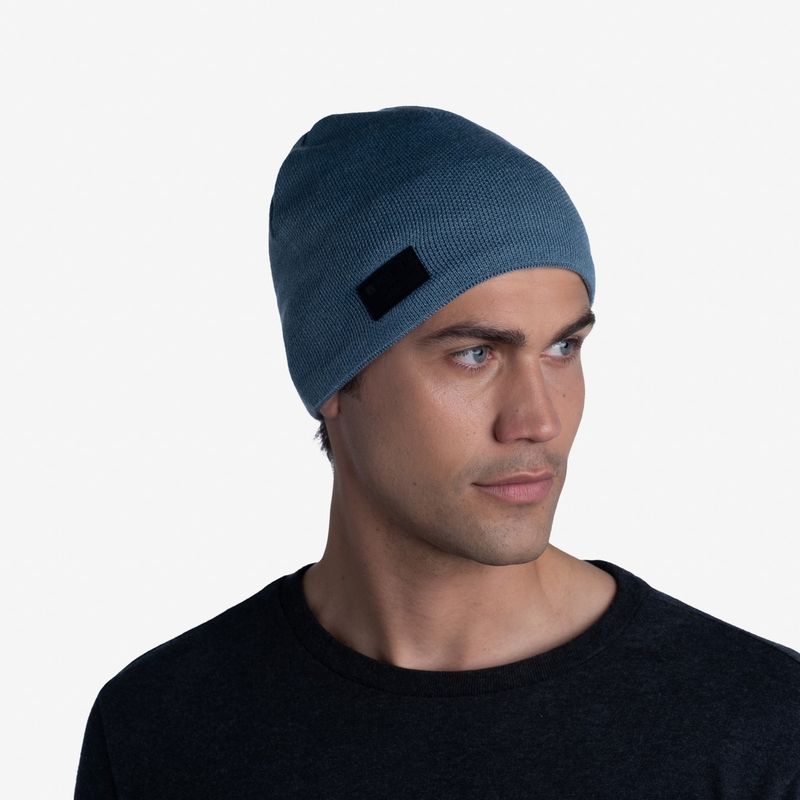 Шапка вязаная с флисом Buff Hat Knitted Polar Solid Dusty Blue Фото 2