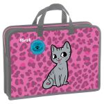 Папка с ручками 1 отделение, А4 Först "PAWsitive", 340*245*75мм, пластик, на молнии