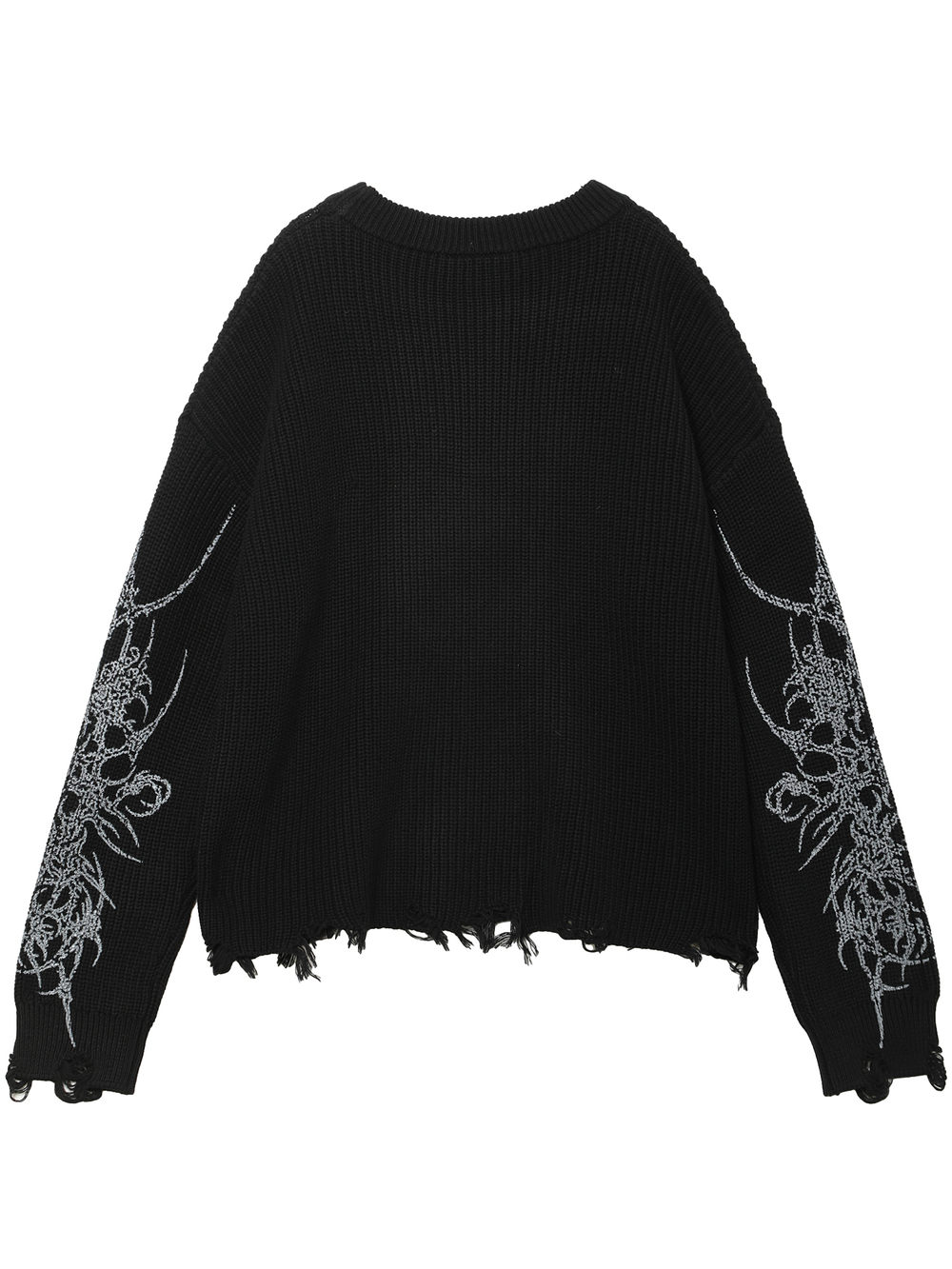 Женский Свитер (Round-neck) Skyra Black Washed Sigil Cross Graphic