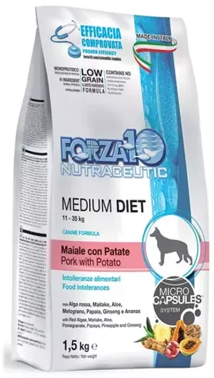 Forza 10 Корм для собак средних пород гипоаллергенный Medium Diet Low Grain Maiale pat со свининой