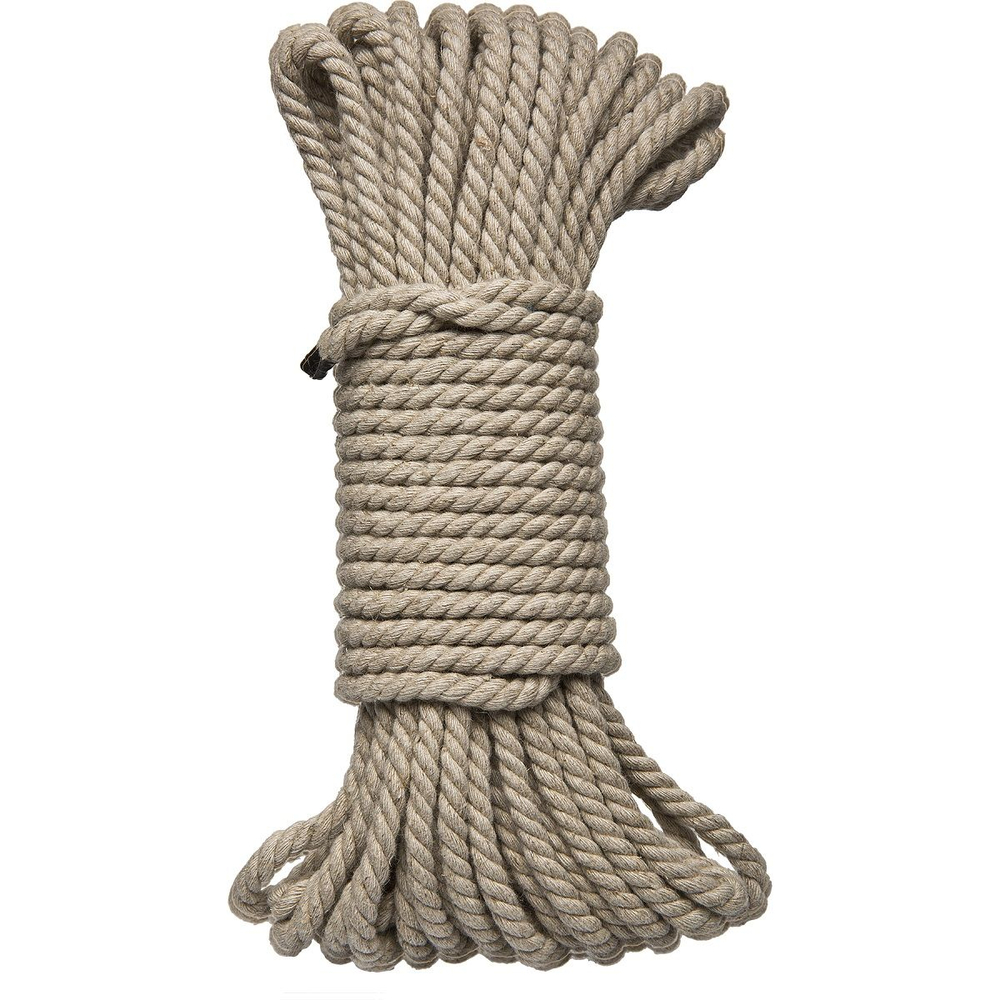 Бондажная пеньковая верёвка Kink Bind & Tie Hemp Bondage Rope 50 Ft - 15 м. (Цвет: бежевый)