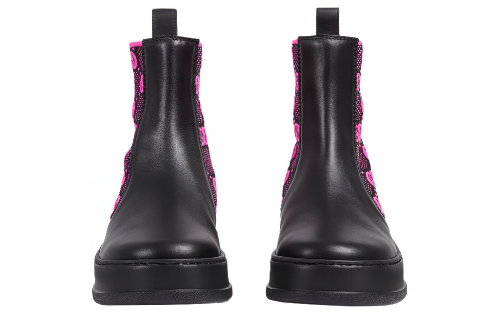 Gucci Wmns Boot "GG Jersey - Black Fuchsia" Women"s