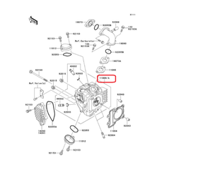 11008-0158. HEAD-COMP-CYLINDER. Kawasaki KL110, KSR, AN110